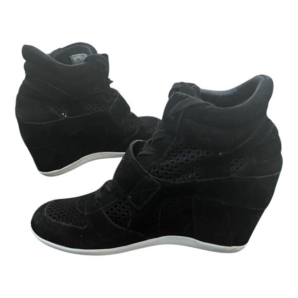 ASH Bowie Mesh Wedge Black Shoes Size 36 - Picture 2 of 15